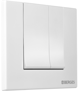 Кнопка смыва Berges Novum soft touch белый 040044